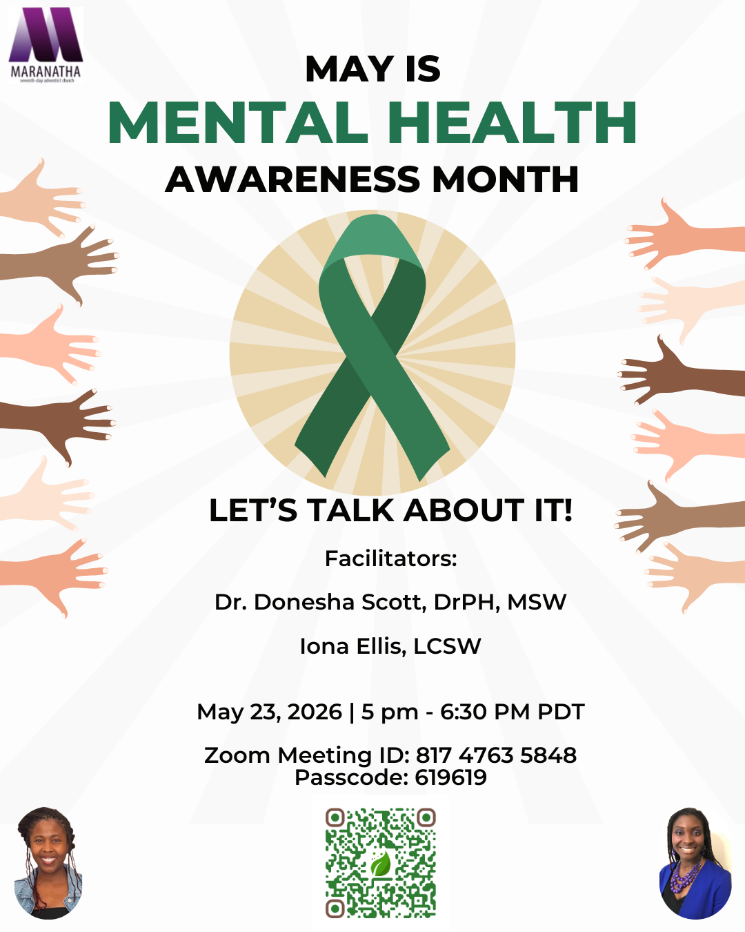 May Mental Health Awareness Month promotional brochure
